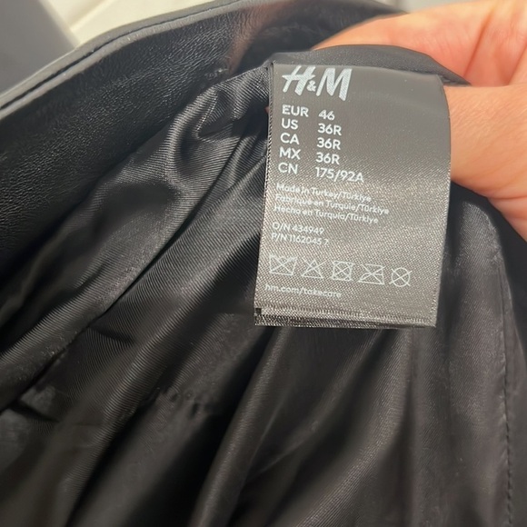 Mugler x H&M | Defined Waist Leather Blazer (Men’s) - Size S/M (EU 46/US 36R) - Picture 11 of 12